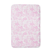 Tapis De Bain Poubelles et lapins de Pâques roses et blancs et c (Devant (Vertical))