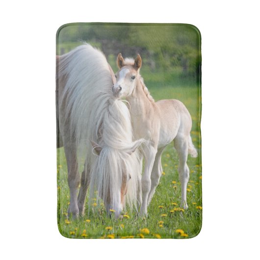 Tapis De Bain Poulain mignon de bébé de chevaux de Haflinger (Devant (Vertical))