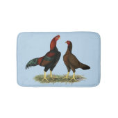 Tapis De Bain Poules Aseel Black Red (Devant)