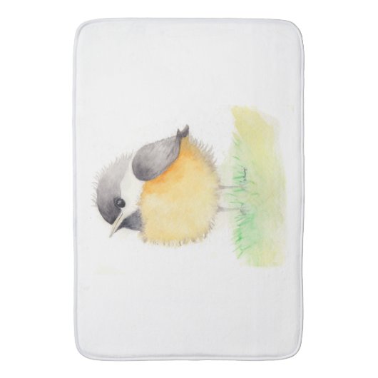 Tapis De Bain Poulet d'aquarelle (devant Vertical)