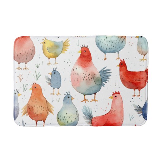 Tapis De Bain Poulets d'élevage (Devant)