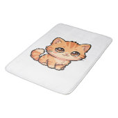 Tapis de bain pour chaton tabby orange mignon (Angle)
