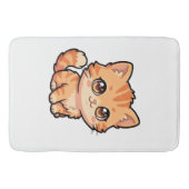 Tapis de bain pour chaton tabby orange mignon (Devant)