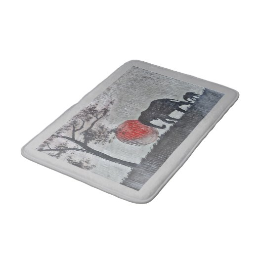 Tapis de bain pour éléphants africains (Angle)