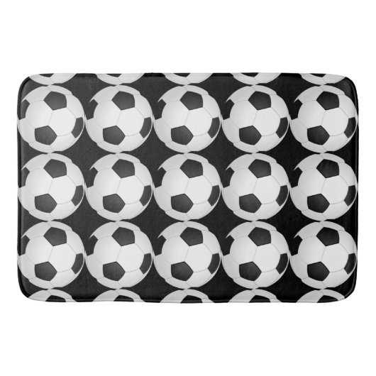 Tapis de bain pour garçon athlétique Ballons de fo (Devant)