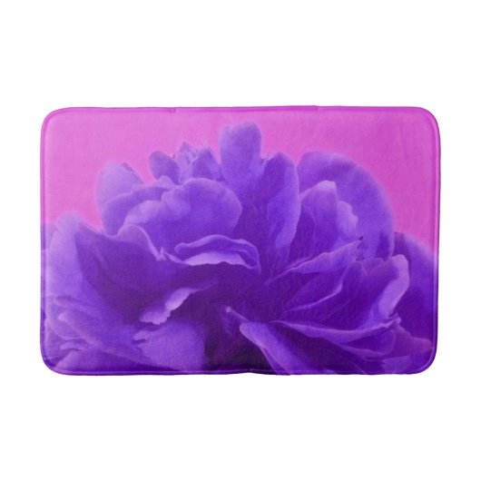 Tapis De Bain Pourpre et framboise floraux (Devant)