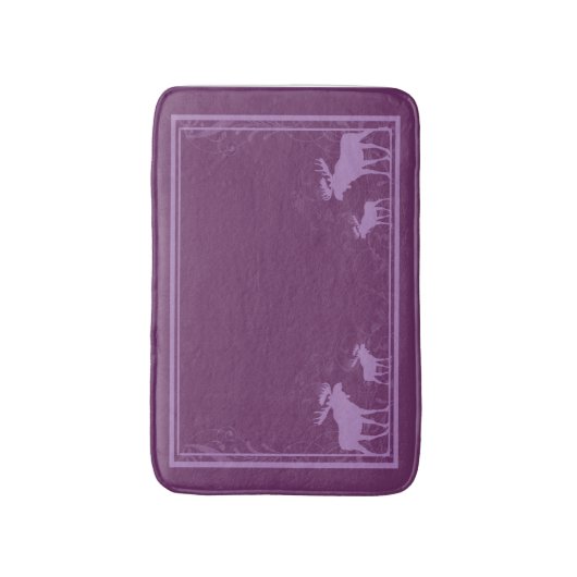 Tapis de bain pourpre rustique de mousse de (Devant (Vertical))