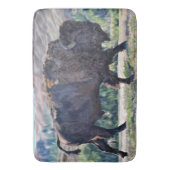 Tapis De Bain Prairie de Bison Américain Rustique Faune (devant Vertical)