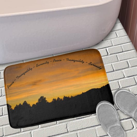 Tapis De Bain Prairie Hills au coucher du soleil