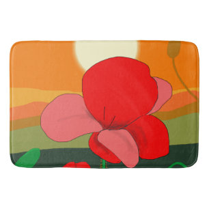 Tapis De Bain pré au coucher du soleil