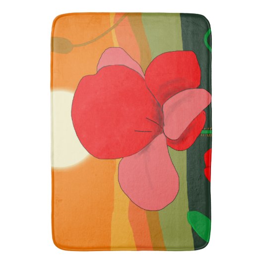 Tapis De Bain pré au coucher du soleil (devant Vertical)