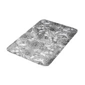 Tapis De Bain Pré Dandelion en noir et blanc (Angle)