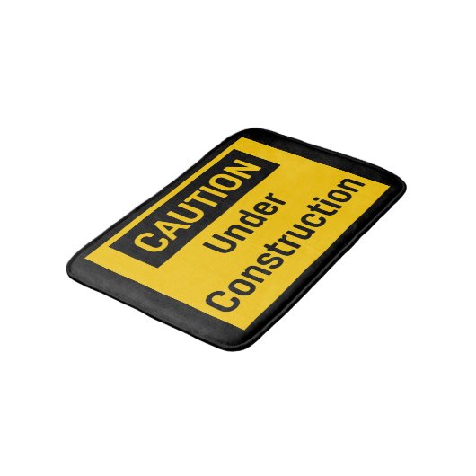 Tapis De Bain PRÉCAUTION en construction (Angle)