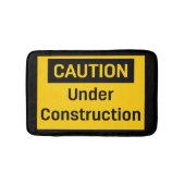 Tapis De Bain PRÉCAUTION en construction (Devant)