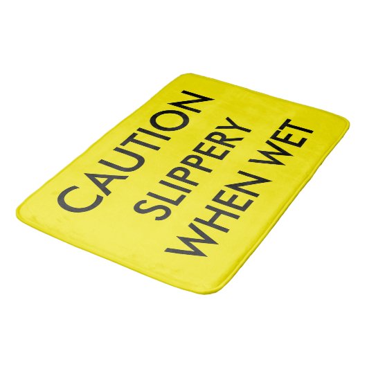 Tapis De Bain Précaution. Glissant si humide (Angle)