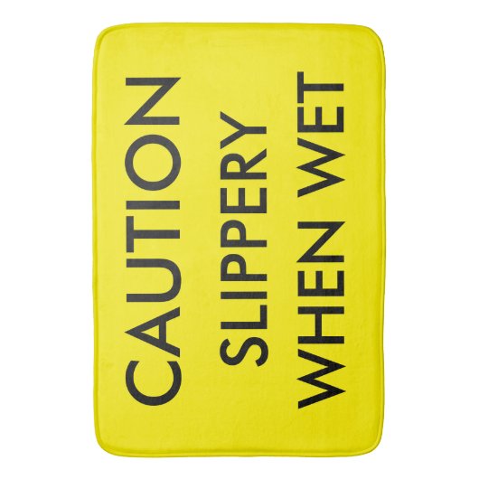 Tapis De Bain Précaution. Glissant si humide (devant Vertical)