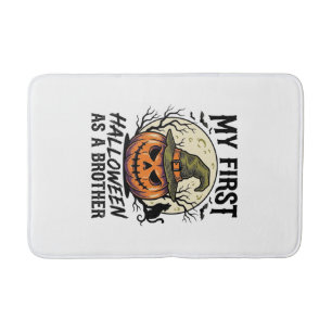 Tapis De Bain Premier frère d'Halloween Vintage Pumpkin Moon Shi