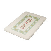 Tapis de bain Premium : 'SALUEZ LE JOUR' Botanique (Angle)