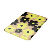Tapis De Bain Preppy Jaune Floral Motif Fleur simple (Angle)