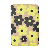 Tapis De Bain Preppy Jaune Floral Motif Fleur simple (Devant (Vertical))