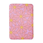 Tapis De Bain Preppy rose violet Floral simple Motif de fleurs (Devant (Vertical))