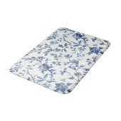 Tapis De Bain Pretty Blue White Floral   (Angle)