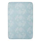 Tapis De Bain Pretty Light Blue White Floral Faux Lace (devant Vertical)