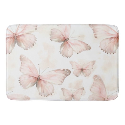 Tapis De Bain Pretty Pink Butterflies   (Devant)