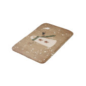 Tapis de bain primitif de bonhomme de neige (Angle)