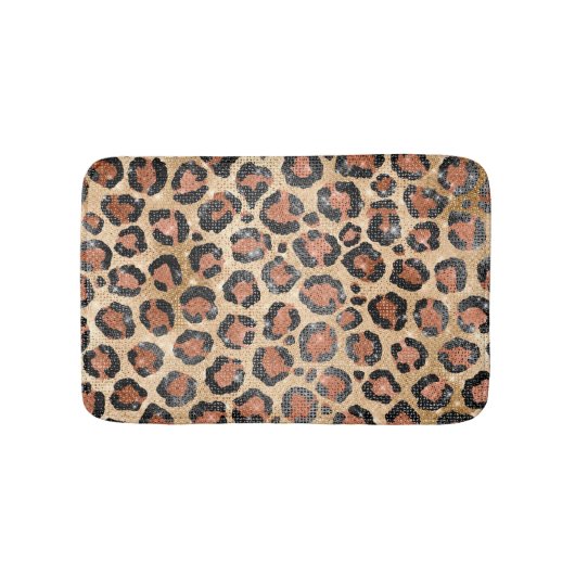 Tapis De Bain Prince d'Or noir Brown Leopard (Devant)