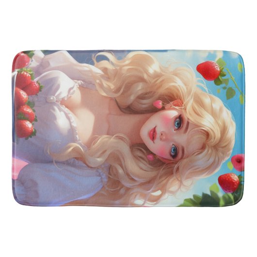 Tapis De Bain Princesse aux fraises (Devant)