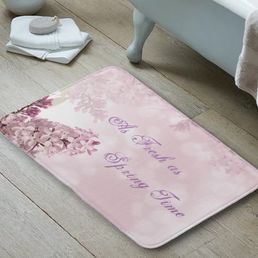 Tapis De Bain Printemps Lilac Blossom Soft Rose Flower