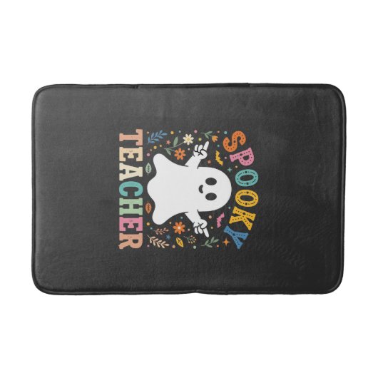 Tapis De Bain Prof Enseignant Fantôme Mignon Halloween Création_ (Devant)