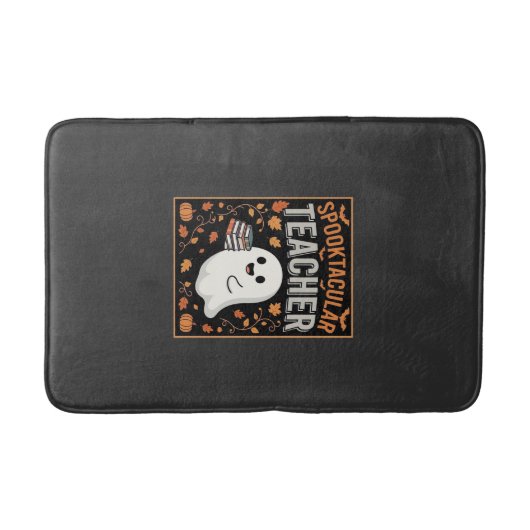 Tapis De Bain Professeur effrayant design de fantôme d'Halloween (Devant)