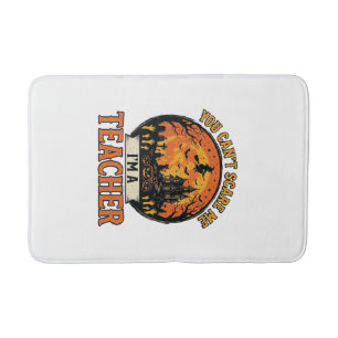 Tapis De Bain Professeur Halloween Vintage Drôle École Effrayant