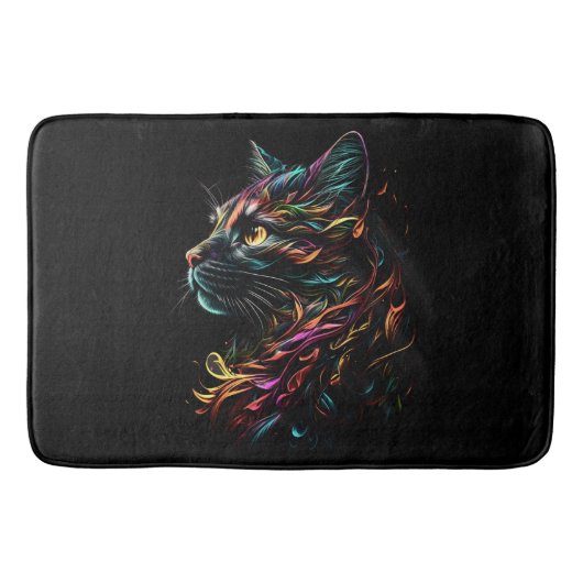 Tapis De Bain Profil de Félin Majestueux (Devant)