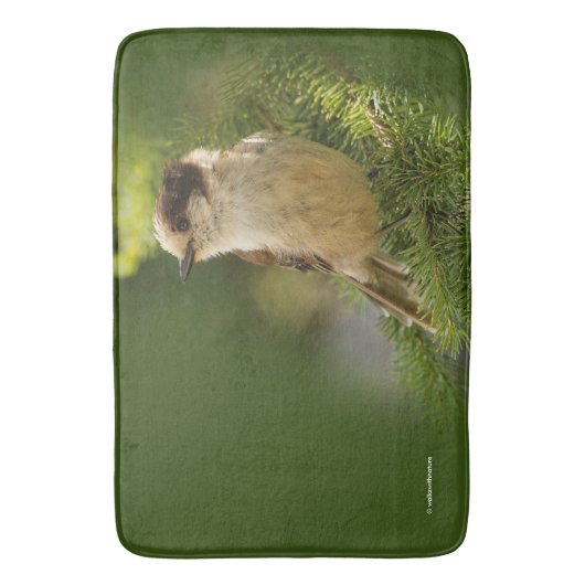 Tapis De Bain Profil d'une Jay gris mou / Whiskeyjack (devant Vertical)