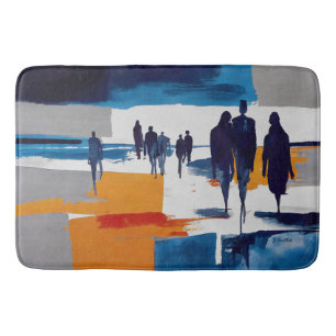 Tapis De Bain Promeneurs d'après-tempête – Figures abstraites