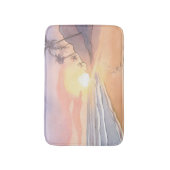 Tapis De Bain Promenez-vous sur la plage | Aquarelle Océan (Devant (Vertical))