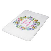Tapis De Bain Protéger nos pollinisateurs Fleurs d'abeilles (Angle)