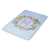 Tapis De Bain Protéger nos pollinisateurs Fleurs d'abeilles (Angle)