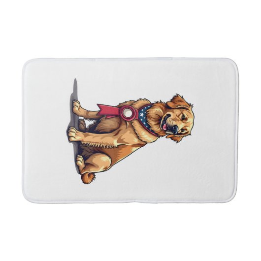Tapis De Bain Proud American Golden Retriever Vintage Tee 4 (Devant)