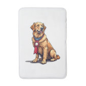 Tapis De Bain Proud American Golden Retriever Vintage Tee 4 (Devant (Vertical))