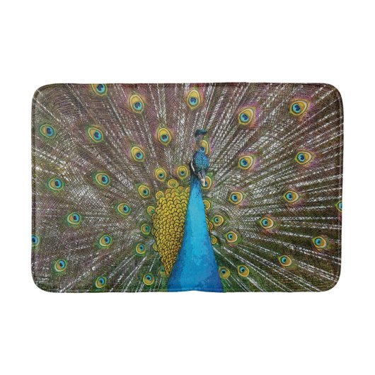 Tapis De Bain Proud Peacock avec Royal Plumage (Devant)