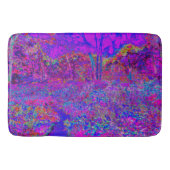 Tapis De Bain Psychédélique Impressionniste Paysage Violet (Devant)