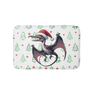 Tapis De Bain Pterodactyle de Noël