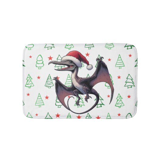 Tapis De Bain Pterodactyle de Noël (Devant)