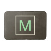 Tapis De Bain Puce de chocolat Monogram Mint Géométrique (Devant)