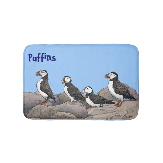 Tapis De Bain Puffins de l'Atlantique (Devant)