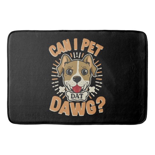 Tapis De Bain Puis-je caresser ce chien (Devant)